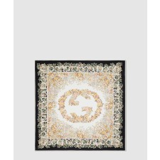 [GUCCI-구찌]인터로킹 G 플로라 프린트 실크 까레 783157