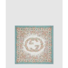 [GUCCI-구찌]인터로킹 G 플로라 프린트 실크 까레 783157