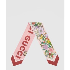 [GUCCI-구찌]실크 트윌 플로라 프린트 넥 보우 700424