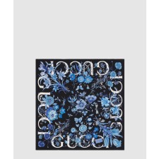 [GUCCI-구찌]로고 플라워 프린팅 실크 스카프 786262