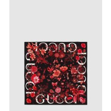 [GUCCI-구찌]로고 플라워 프린팅 실크 스카프 786262