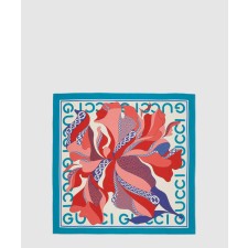 [GUCCI-구찌]꽃 프린트 실크 스카프 741945