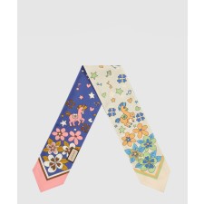 [GUCCI-구찌]꽃과 포니 프린트 실크 보타이 698734