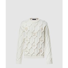 [LOUIS VUITTON-루이비통]장식된 케이블 니트 울 블렌드 풀오버 1A97D5