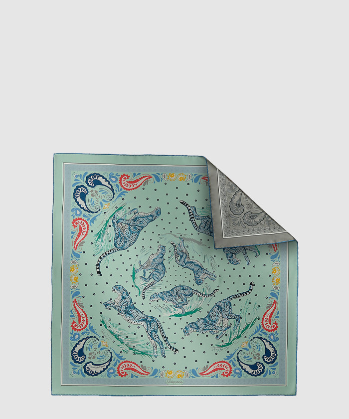 [HERMES-에르메스]Guepards Bandana 더블 페이스 스카프 90