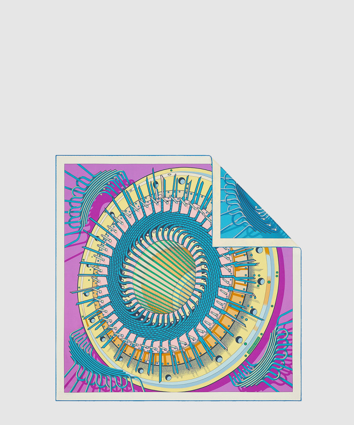 [HERMES-에르메스]Alternateur 더블 페이스 스카프 90