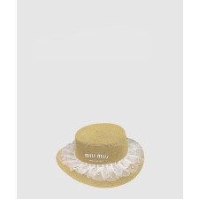 [MIUMIU-미우미우]우븐 패브릭 모자 5HC117