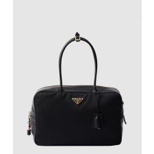 [PRADA-프라다]자물쇠가 있는 라지 리나일론 및 가죽 탑 핸들백 1BB131