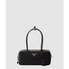 [PRADA-프라다]자물쇠가 있는 스몰 리나일론 및 가죽 탑 핸들백 1BB133