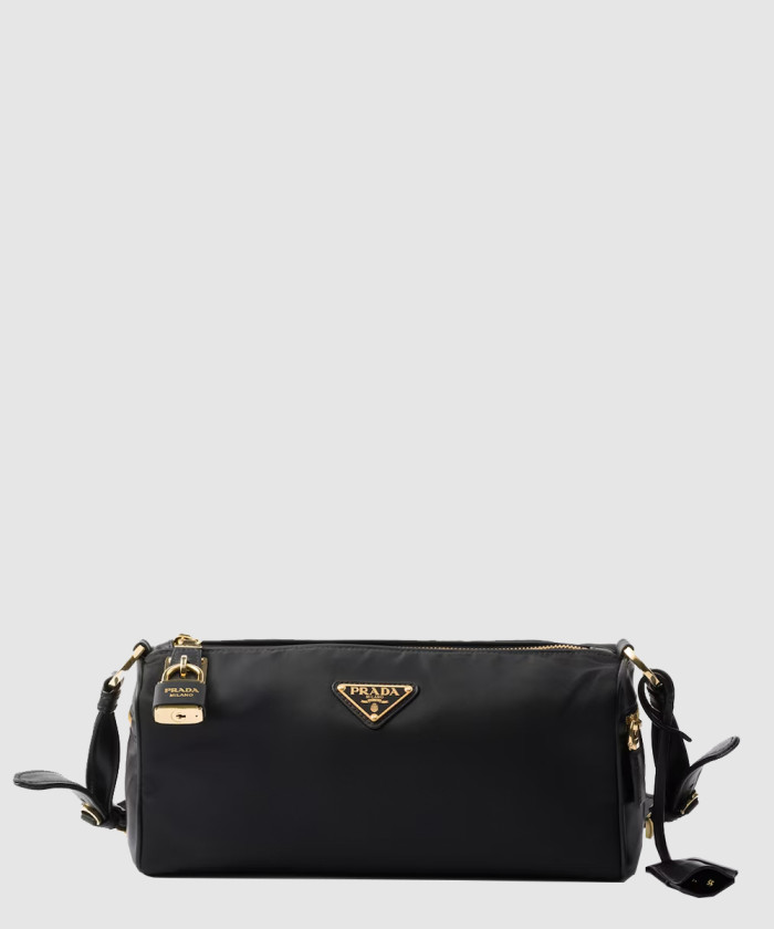 [PRADA-프라다]자물쇠가 있는 미디엄 리나일론 및 가죽 숄더백 1BC233