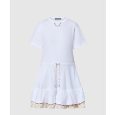 [LOUIS VUITTON-루이비통]모노그램 플라운스 티셔츠 드레스 1AGEW8