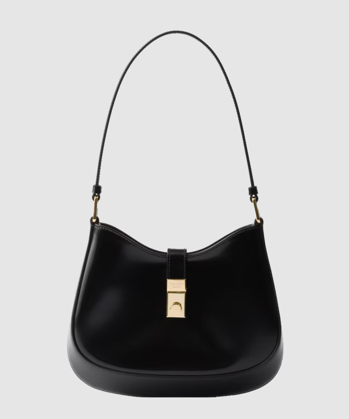 [PRADA-프라다]클라스프 클로저가 달린 프라다 클레오 브러쉬드 가죽 숄더백 1BC169