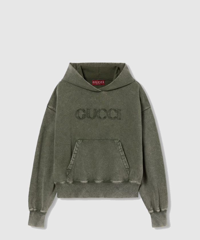 [GUCCI-구찌]자수 코튼 저지 후드 스웨트셔츠 787274