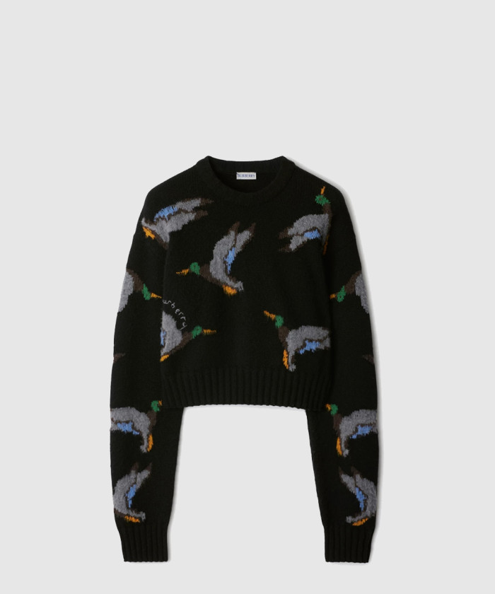 [BURBERRY-버버리]크롭 물새 패턴 카디건 81030571