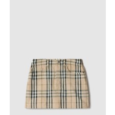 [BURBERRY-버버리]체크 데님 미니 스커트 80996751