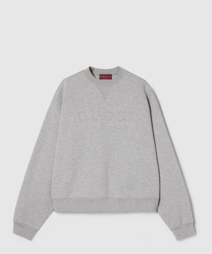 [GUCCI-구찌]코튼 저지 엠보스 스웨트셔츠 802787