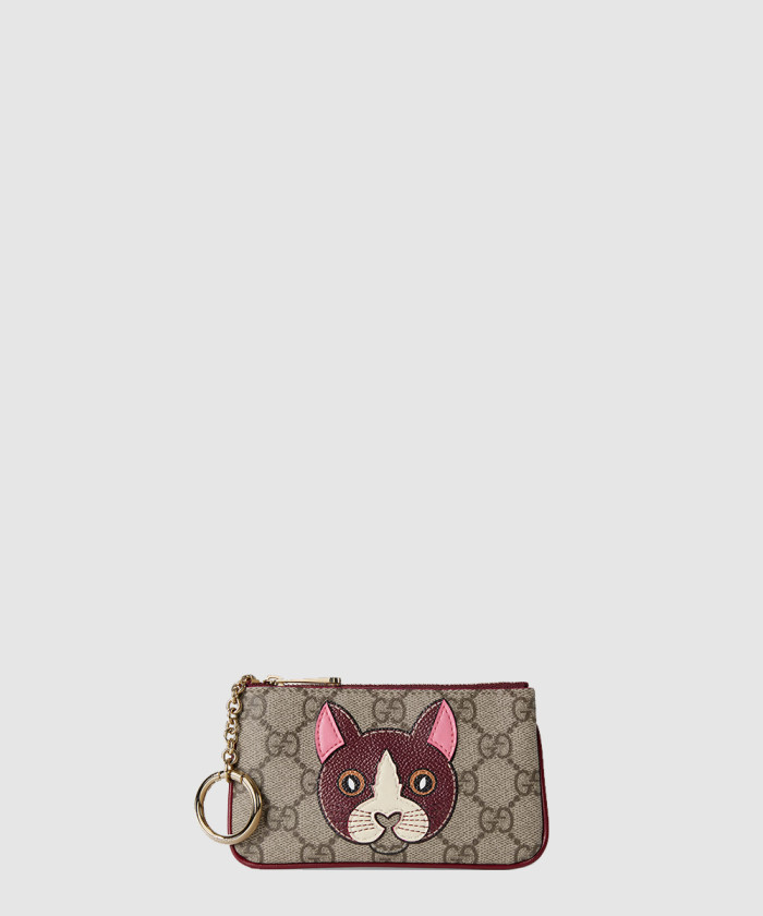 [GUCCI-구찌]고양이 디테일의 GG 키 케이스 818768