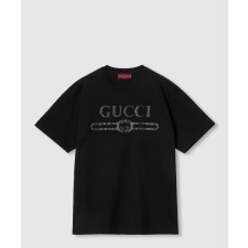 [GUCCI-구찌]자수 코튼 저지 티셔츠 ‎796395