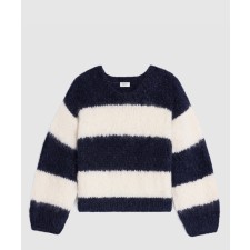 [CELINE-셀린느]청키 모헤어 울 스트라이프 크루넥 스웨터 2A16Z8