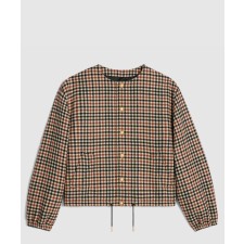 [CELINE-셀린느]체크 울 솔리드 칼라 재킷 2W7522