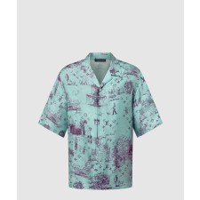 [LOUIS VUITTON-루이비통]프린티드 쇼트 슬리브드 실크 셔츠 1AGJO6