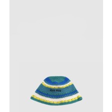 [MIUMIU-미우미우]니트 스트라이프 캡 5HC754