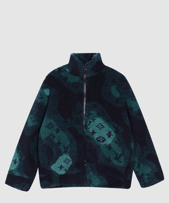 [LOUIS VUITTON-루이비통]모노그램 카모 플리스 블루종 1AATYX