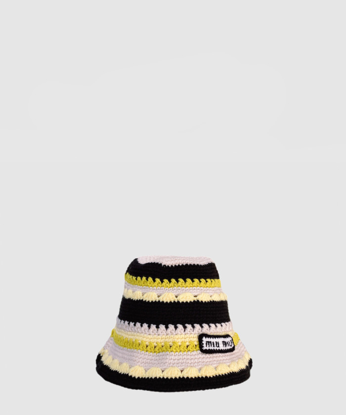 [MIUMIU-미우미우]니트 스트라이프 캡 5HC754