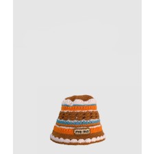 [MIUMIU-미우미우]니트 스트라이프 캡 5HC754