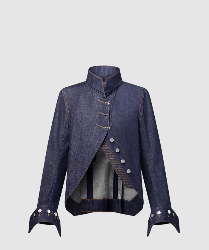 [LOUIS VUITTON-루이비통]워시드 데님 라이더 재킷 1AGEC1