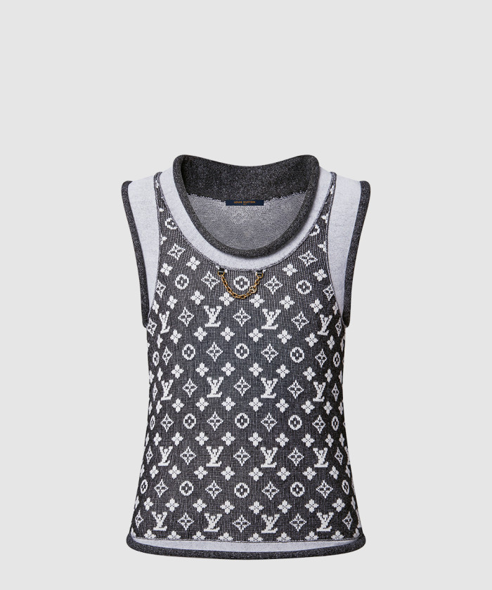 [LOUIS VUITTON-루이비통]자카드 니트 조끼 1AAYSO