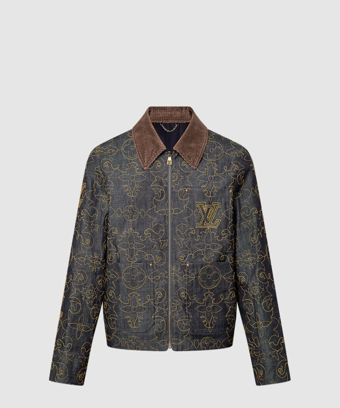 [LOUIS VUITTON-루이비통]엠브로이더드 데님 워크웨어 재킷 1AFWXM