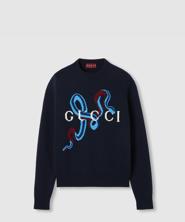 [GUCCI-구찌]컬렉션 인타르시아 울 스웨터 816151