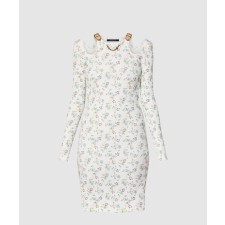 [LOUIS VUITTON-루이비통]플로럴 프린트 아일릿 스트랩 드레스 1AFGE4