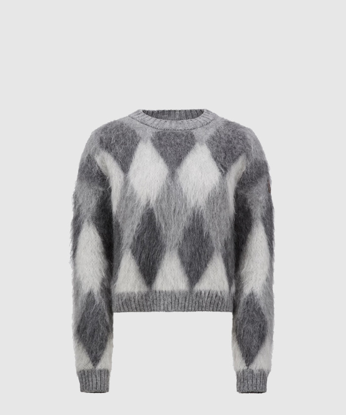 [MONCLER-몽클레어]아가일 울 & 모헤어 스웨터