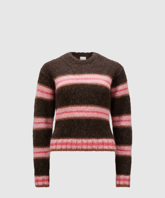 [MONCLER-몽클레어]스트라이프 알파카 혼방 스웨터