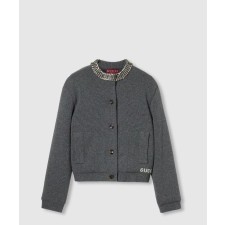 [GUCCI-구찌]패딩 리브 울 가디건 807741