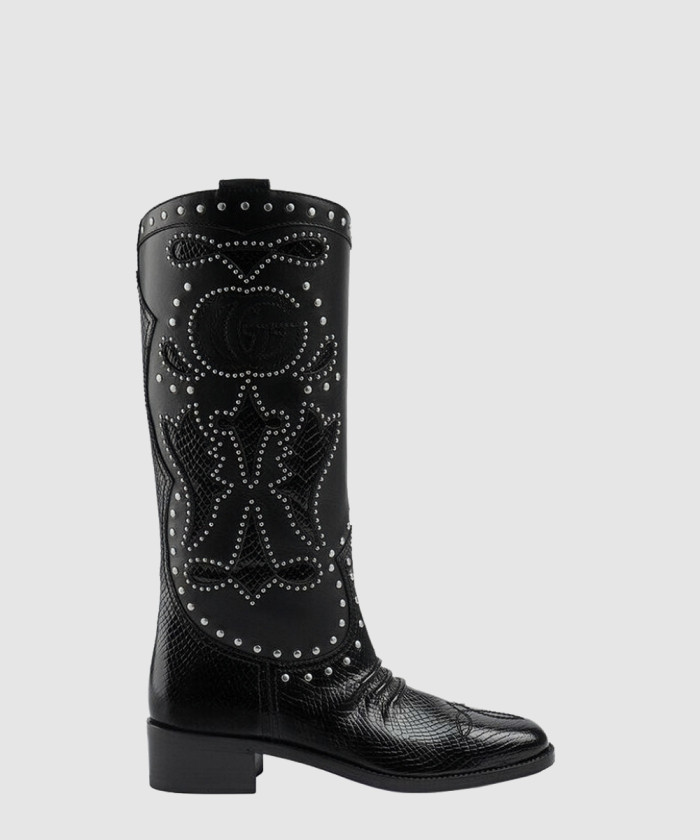 [GUCCI-구찌]더블 G스터드 장식의 부츠 ‎719839