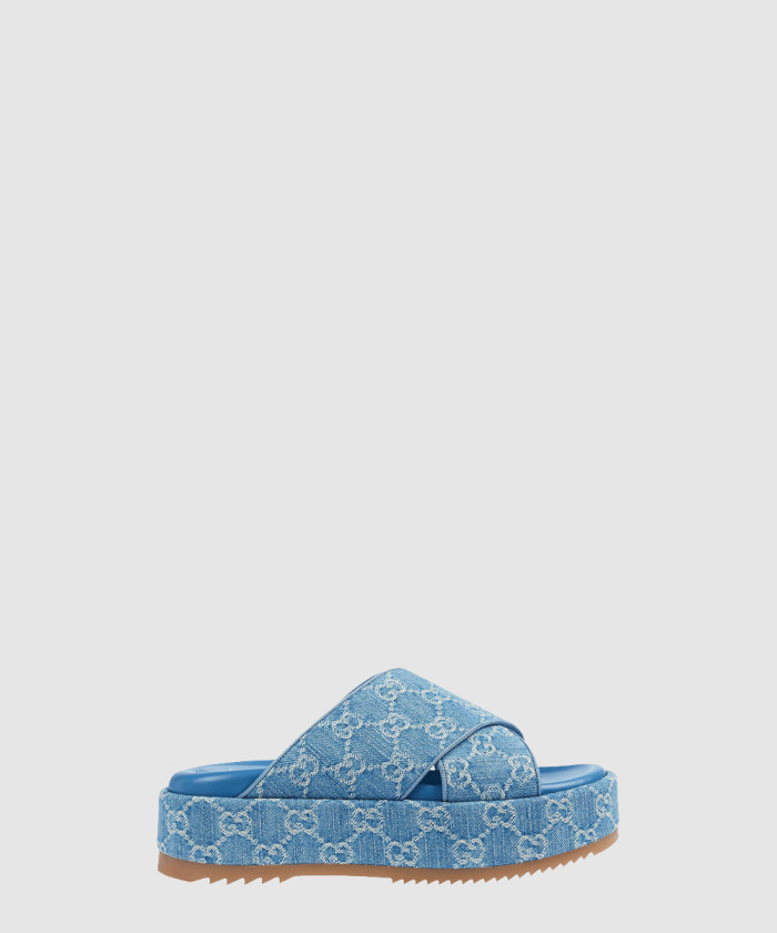 [GUCCI-구찌]GG 모노그램 데님 슬리퍼 771560