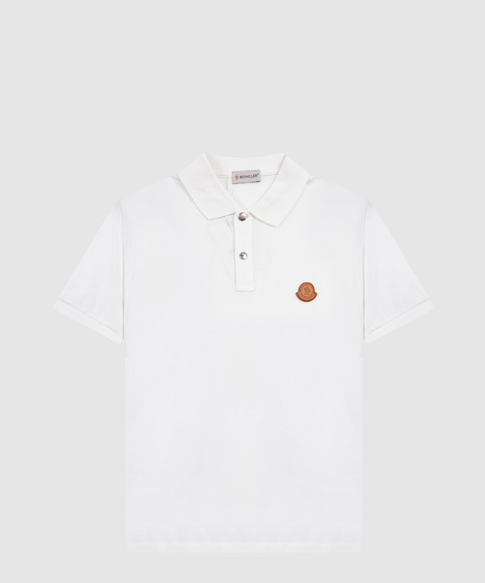 [MONCLER-몽클레어]로고 패치 코튼 피케 폴로 셔츠
