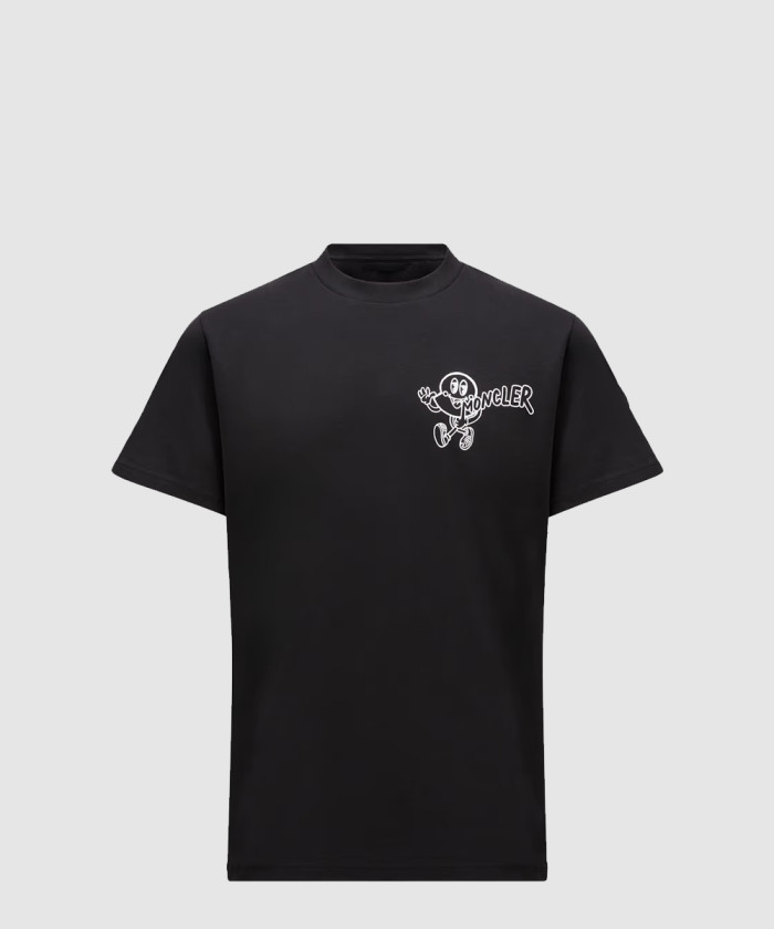 [MONCLER-몽클레어]워킹 로고 코튼 티셔츠