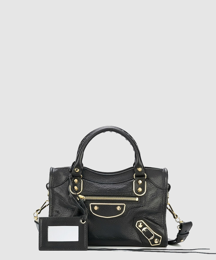 [BALENCIAGA-발렌시아가]메탈릭 시티백 샤이니 고트 미니 390160