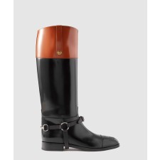 [GUCCI-구찌]홀스빗 레더 하이 부츠 675655