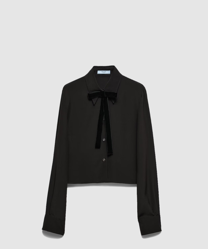 [PRADA-프라다]크레이프 드 신 셔츠 P473FC