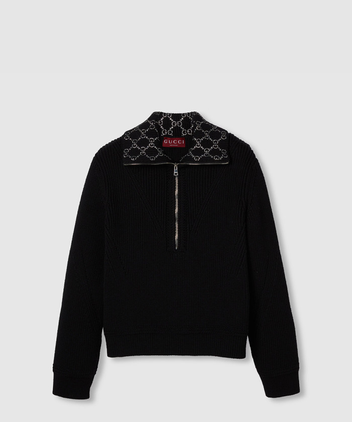 [GUCCI-구찌]GG 자수 울 탑  ‎794117