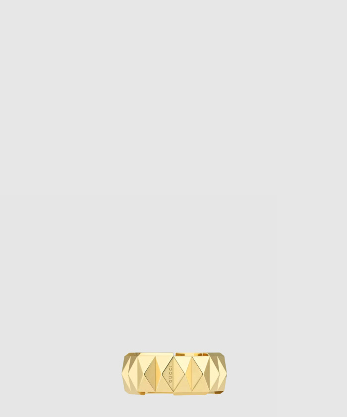 [GUCCI-구찌]로고 각인 와이드 반지 702379