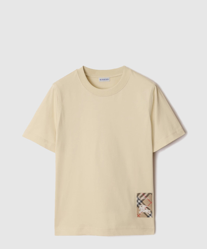 [BURBERRY-버버리]체크 라벨 코튼 티셔츠 81035061