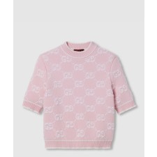 [GUCCI-구찌]GG 울 부클레 자카드 탑 ‎770059