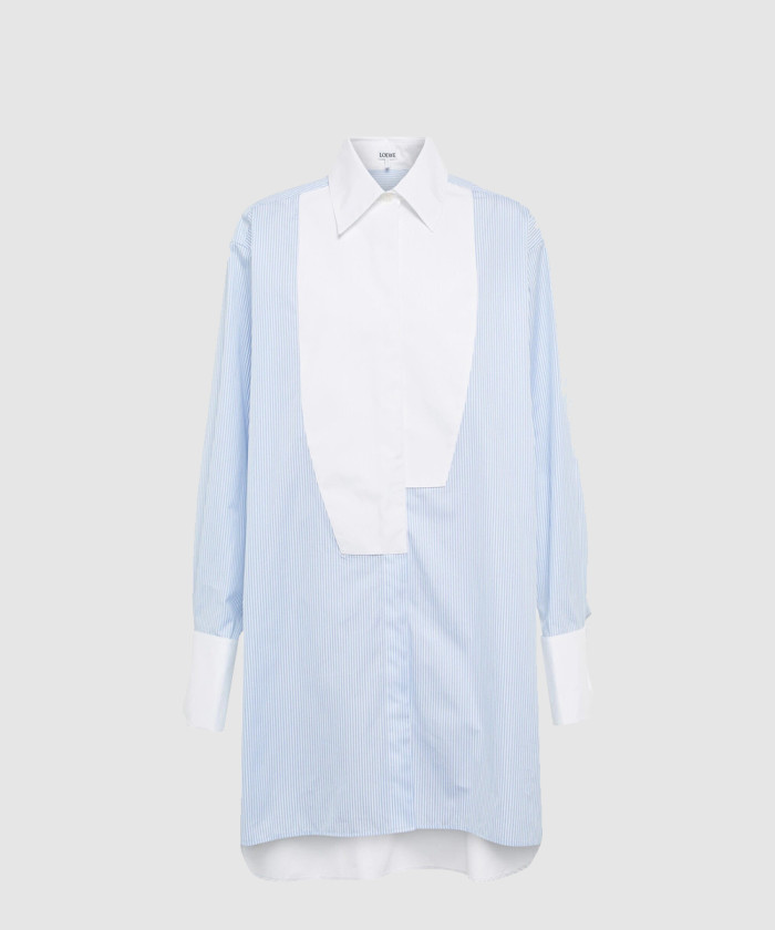 [LOEWE-로에베]핀스트라이프 코튼 포플린 셔츠