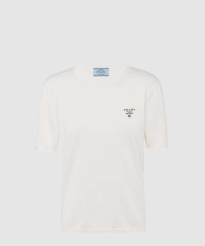 [PRADA-프라다]실크 및 코튼 스웨터 P24O1L